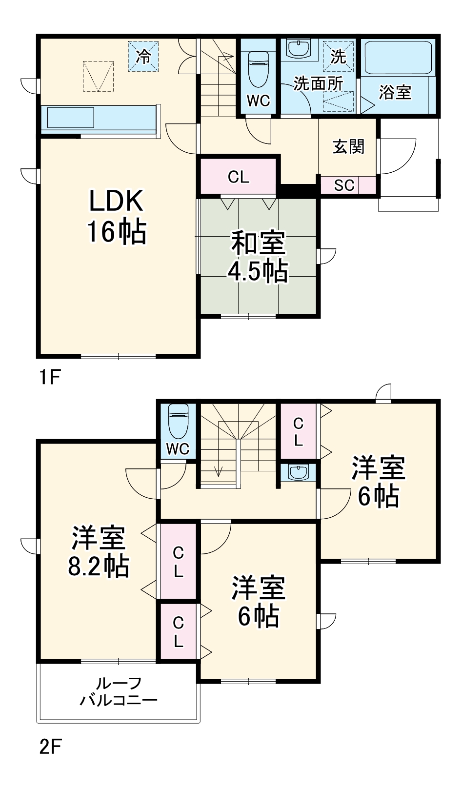 富士市中里第1期4号棟の間取り