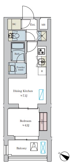 Brillia ist 洗足池の杜の間取り