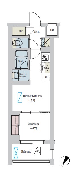 Brillia ist 洗足池の杜の間取り