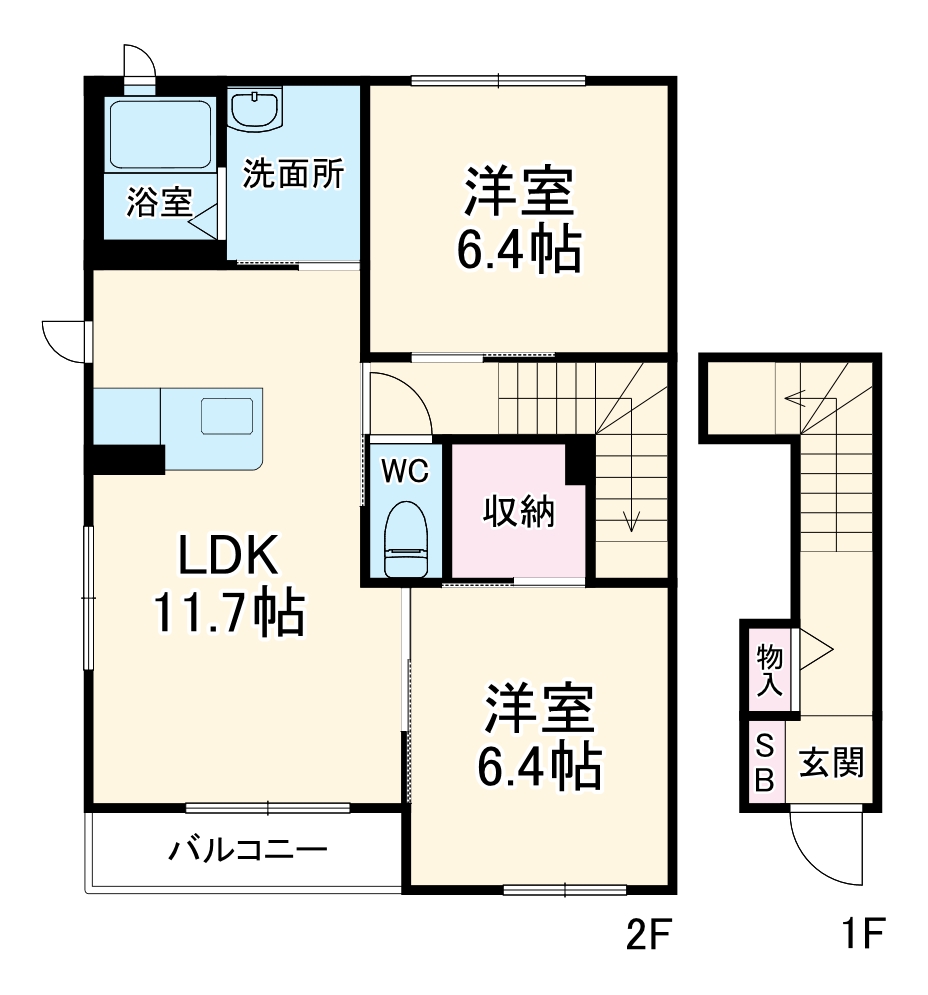 松並木Bの間取り