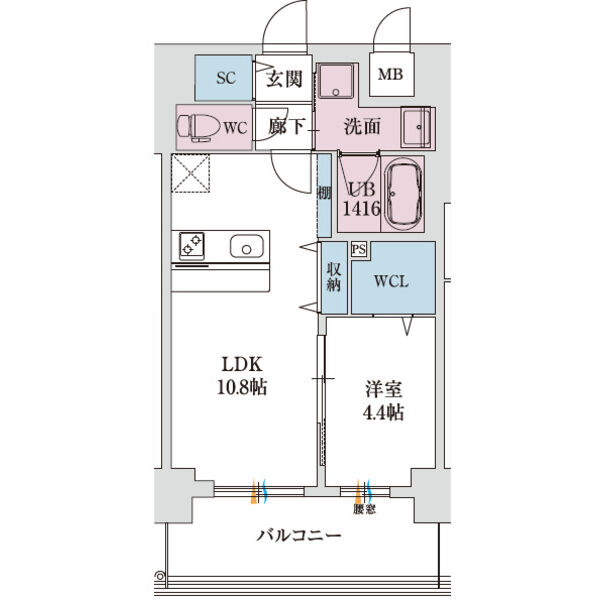 スプランディッド新大阪VIIIの間取り