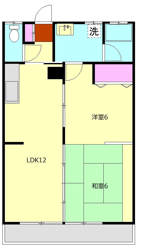 大橙アパートの間取り