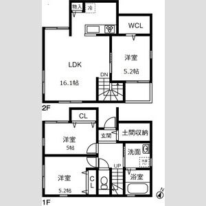 Land court 豊明前後町の間取り