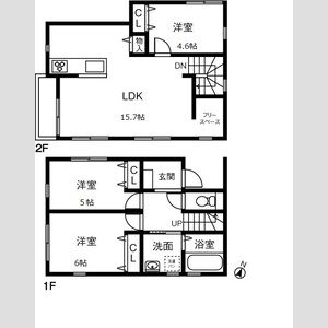 Land court 豊明前後町の間取り