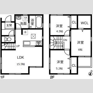 Land court 豊明前後町の間取り