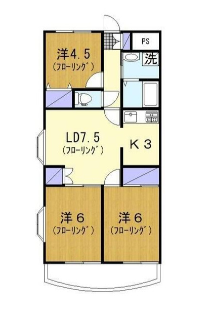 日比野ハイツの間取り