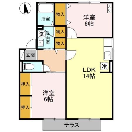 エストセジュールBの間取り