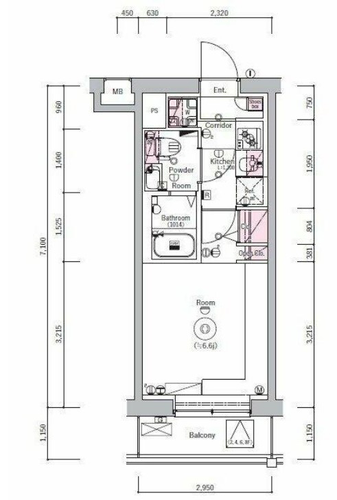 SYNEX YOKOHAMA-SHIMMACHIの間取り