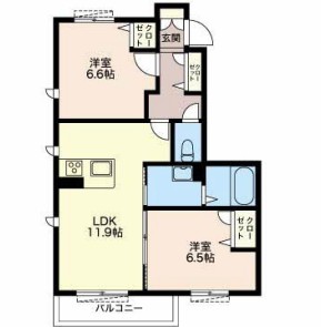 リラフォートBの間取り