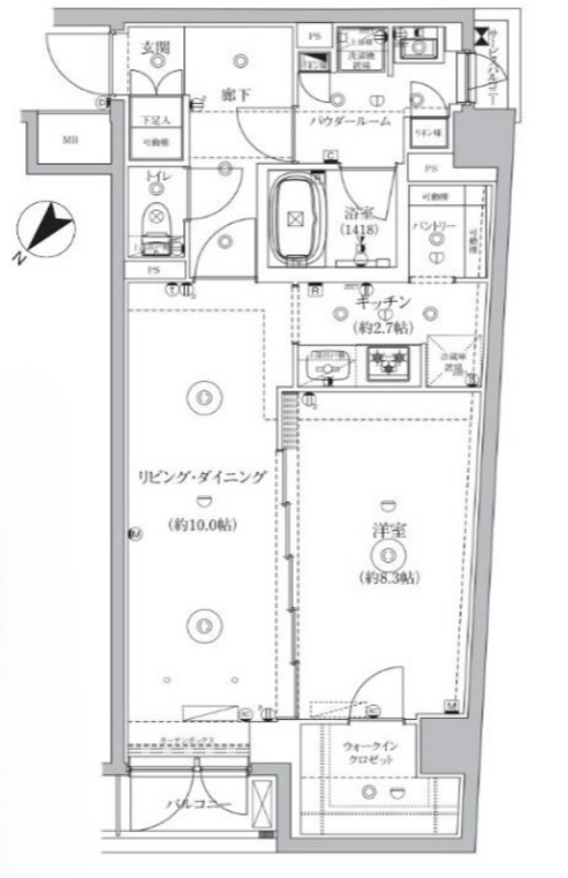 ジェノヴィア北池袋スカイガーデンの間取り