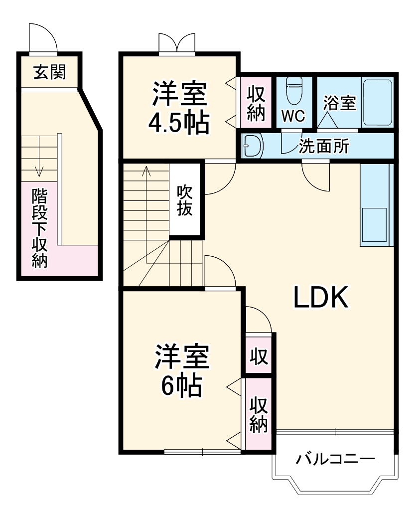 シャンドヴェールAの間取り