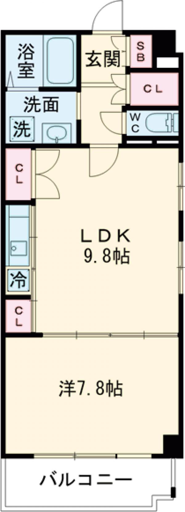 インカウンターマンションの間取り