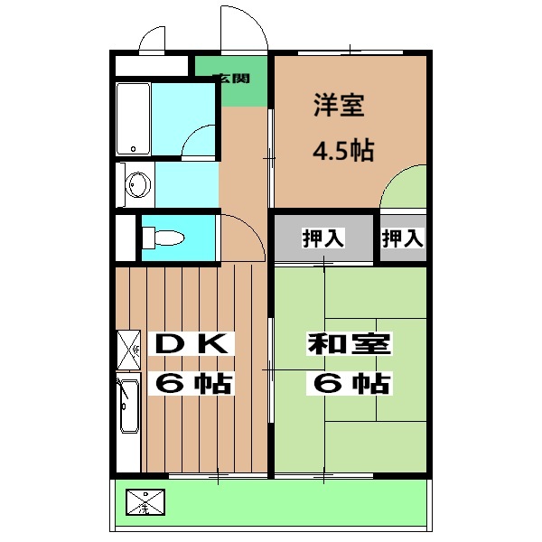 コーポラスモリの間取り