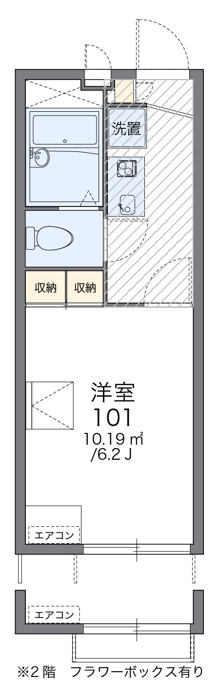 レオパレスカンパニュールの間取り