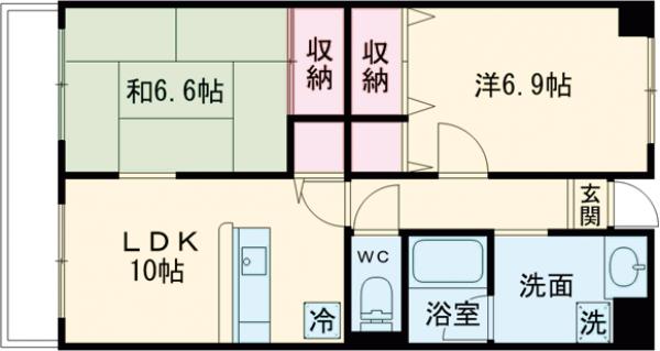 ジュイール鵜ノ森 東棟の間取り