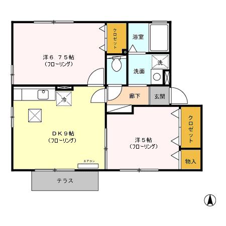 フィオーレ 壱番館の間取り