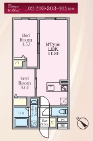 エルファーロ早稲田の間取り