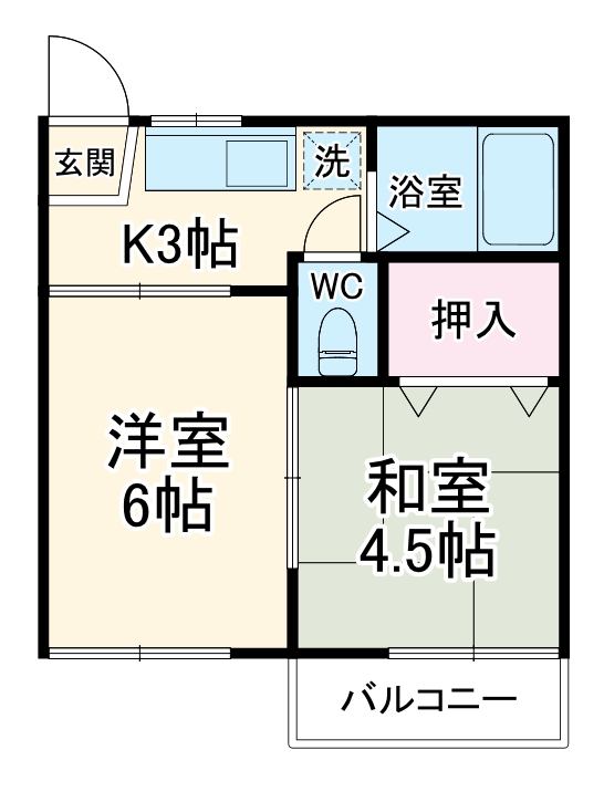 コーポ江原の間取り