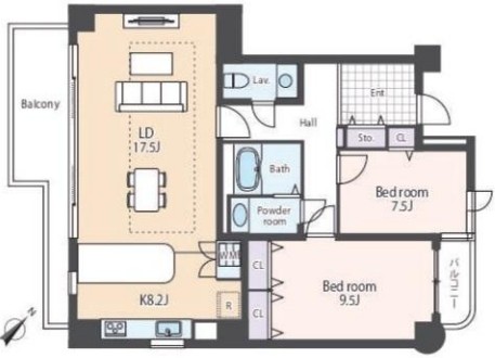 コスモ碑文谷の間取り