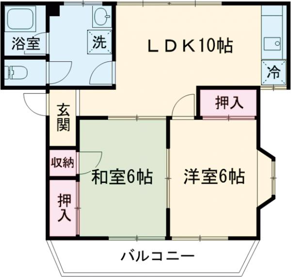 純コーポ Bの間取り