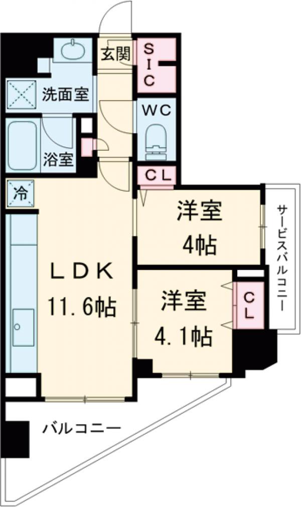 イニシア北千住レジデンスの間取り