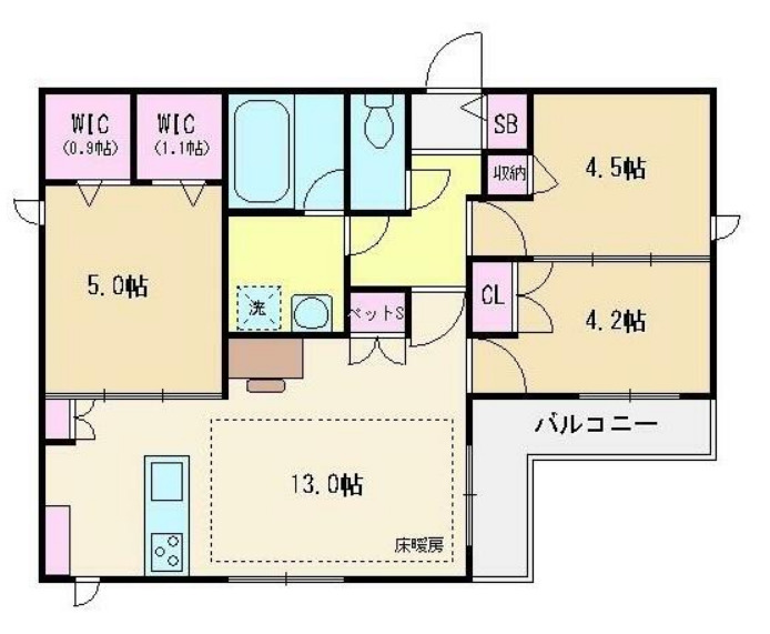 sweet rootsくすのき台の間取り