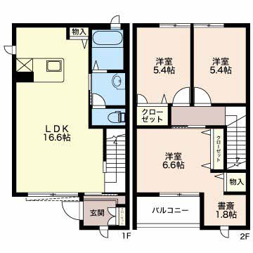 セルリアンコートAの間取り