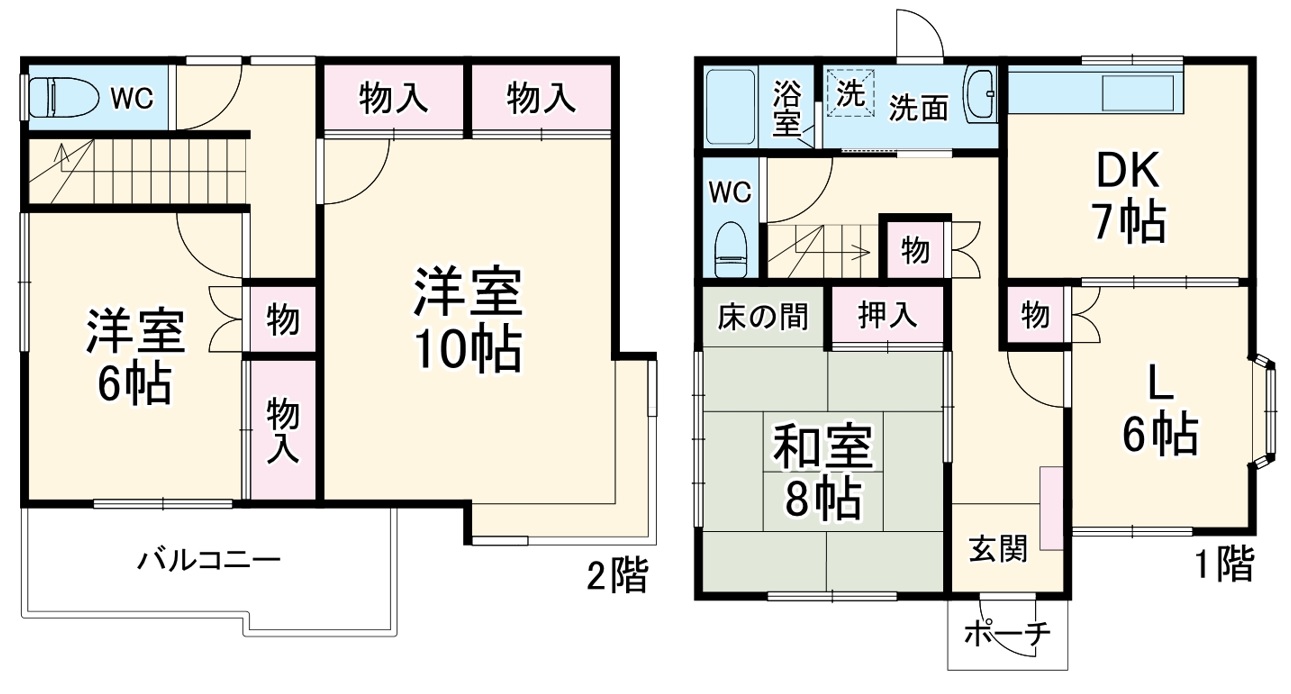 戸川戸建ての間取り