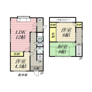 本巣市仏生寺貸家 中の間取り