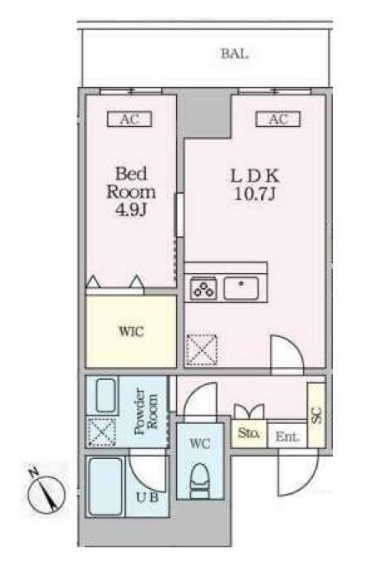 シャントロワ曙橋の間取り
