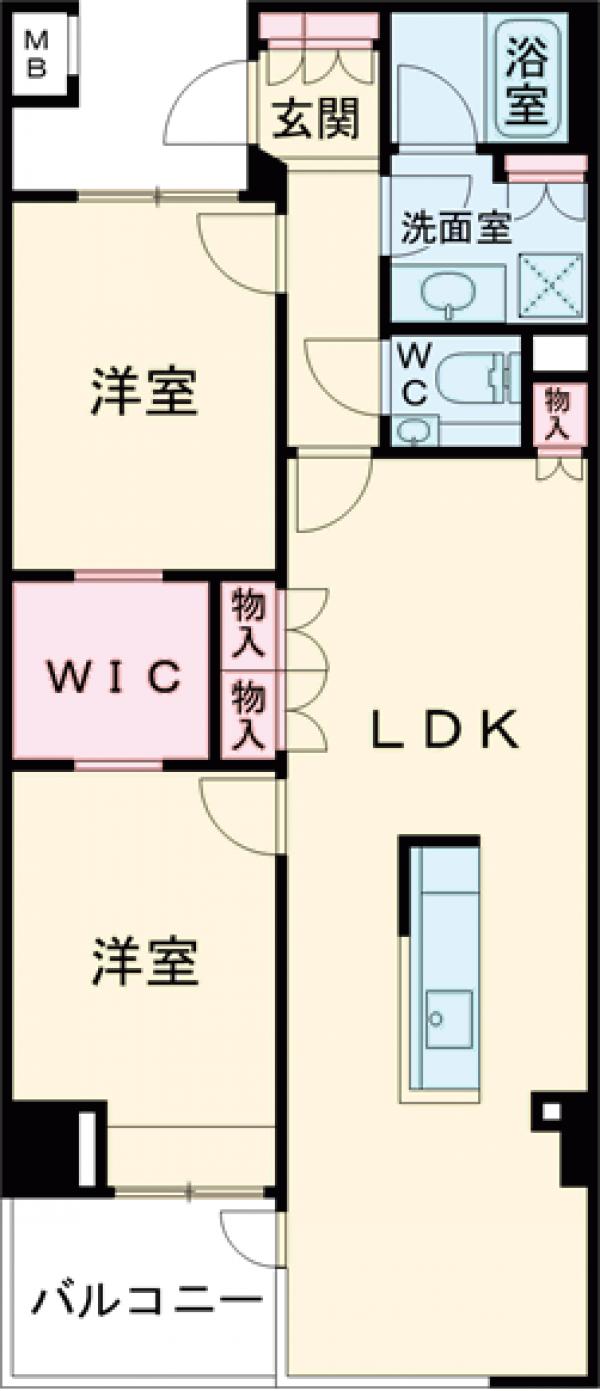 吉祥寺本町の完工年月(2003年11月)築の賃貸マンションの間取り