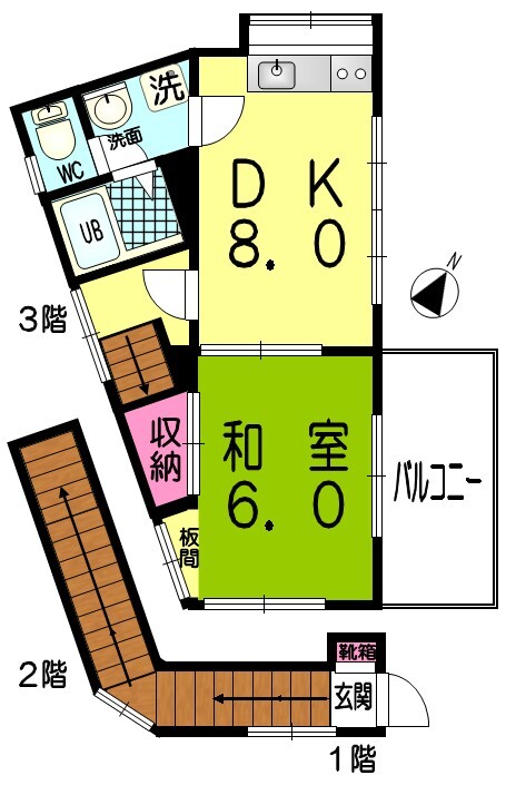 シンメイハイツの間取り