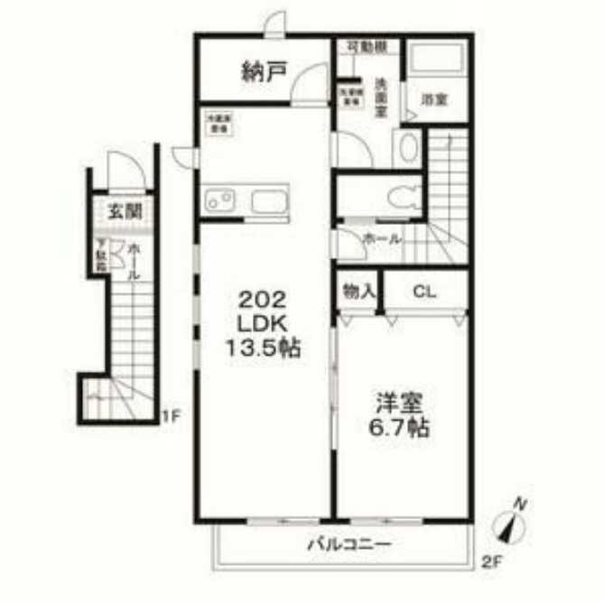 コンフォールAの間取り