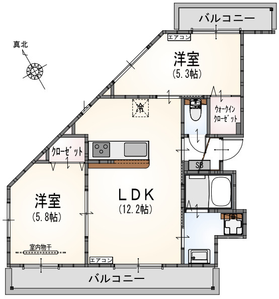 サンライズ登戸Ⅰの間取り