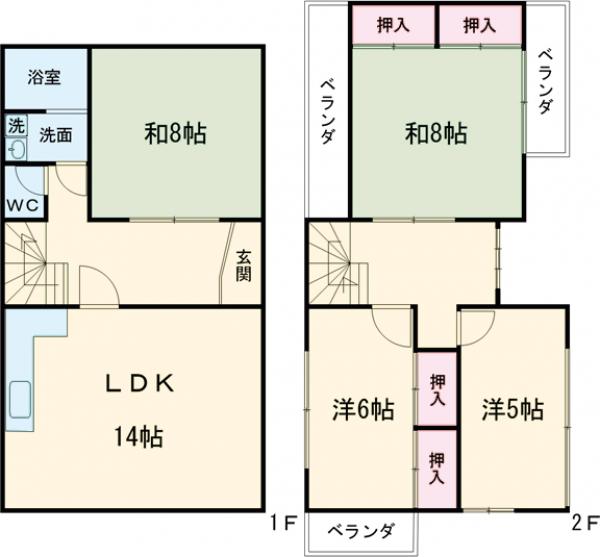 大町4丁目戸建ての間取り