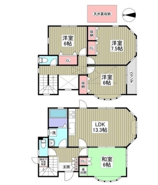 エクセルタウン花園戸建Ⅳの間取り