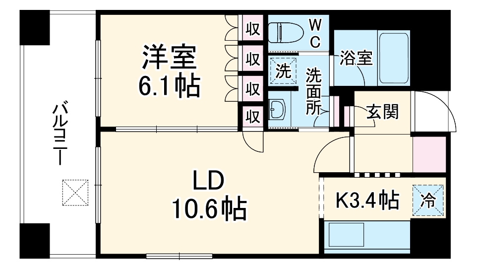 リーガル京都五条堀川の間取り