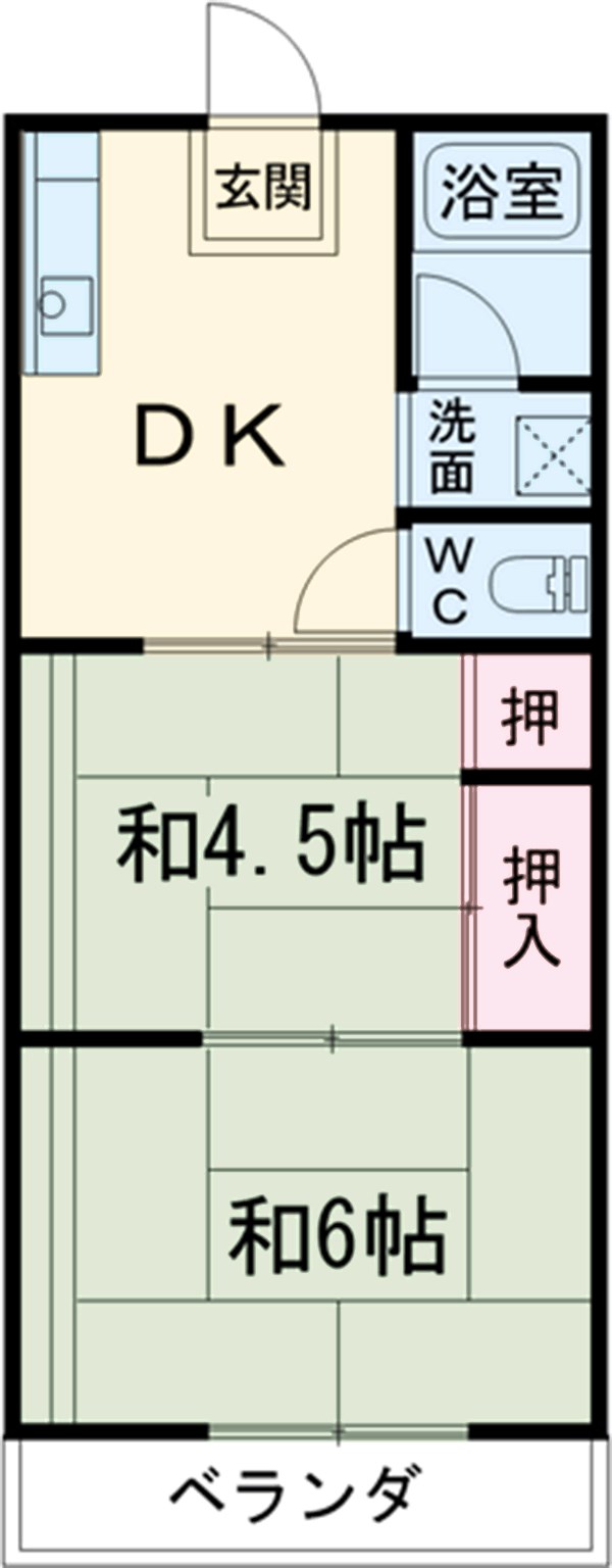 雄光ハイツの間取り