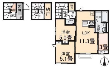 クレールムサシの間取り