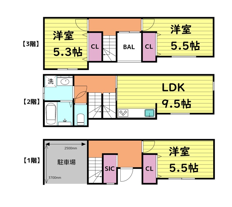 東中浜2丁目戸建ての間取り