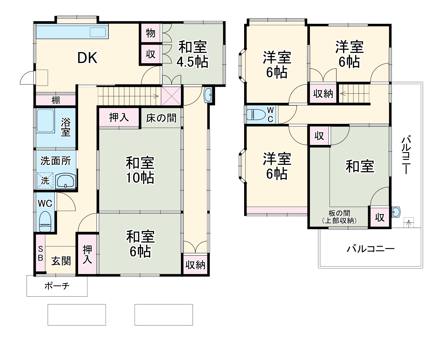 弥生町戸建の間取り