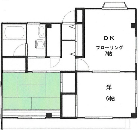東仲町の完工年月(1989年1月)築の賃貸マンションの間取り