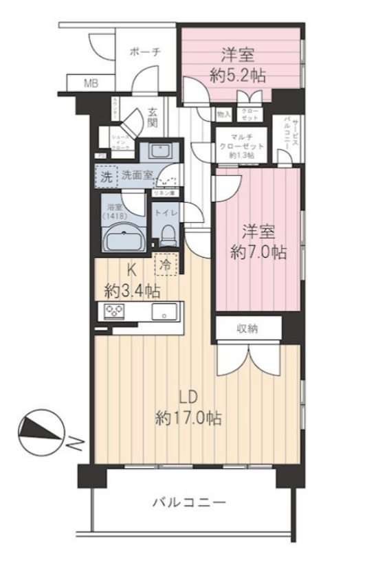 中央林間レジデンスハウスイーストの間取り