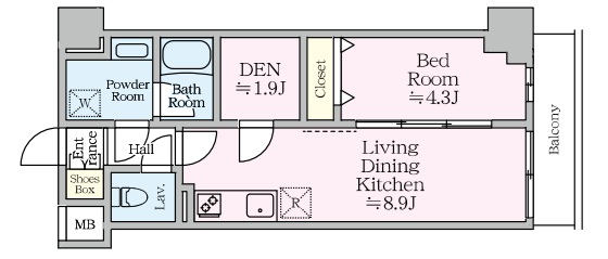 アイルプレミアム東京西新井の間取り