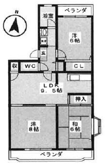 志陽ハイツ青木の間取り