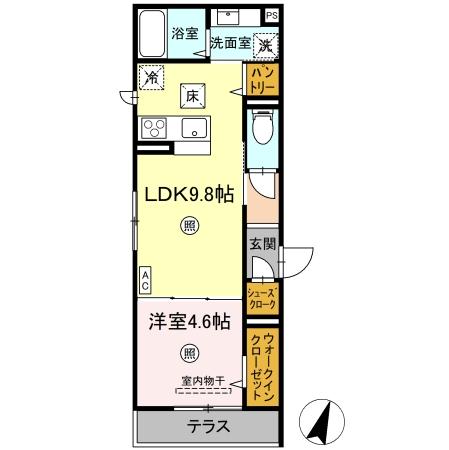 レーヴ・ウェル松代の間取り