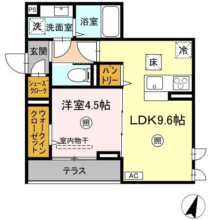レーヴ・ウェル松代の間取り