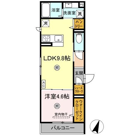 レーヴ・ウェル松代の間取り