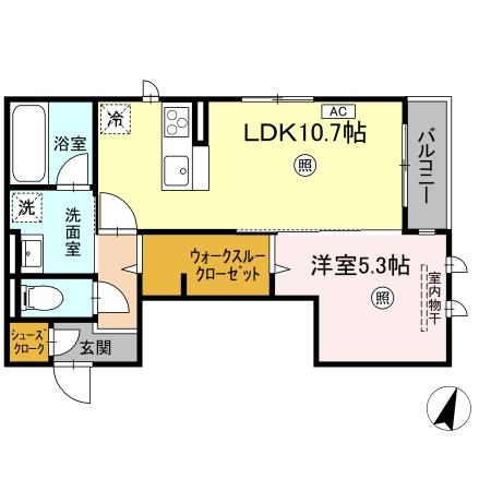 レーヴ・ウェル松代の間取り