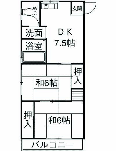 小碓ハイツの間取り